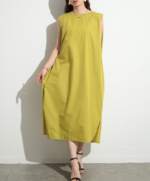 Sawa a la mode(サワアラモード)の「ゆったりノースリーブカットソーワンピース(ワンピース・レディース・レッド/イエロー/ブラック・FREE)」の2枚目の写真