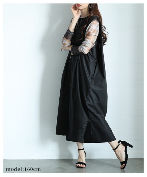 Sawa a la mode(サワアラモード)の「ゆったりノースリーブカットソーワンピース(ワンピース・レディース・レッド/イエロー/ブラック・FREE)」の18枚目の写真