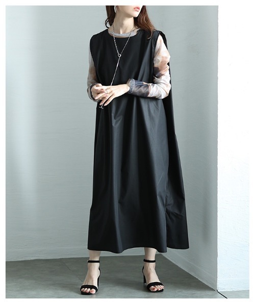 Sawa a la mode(サワアラモード)の「ゆったりノースリーブカットソーワンピース(ワンピース・レディース・レッド/イエロー/ブラック・FREE)」の16枚目の写真