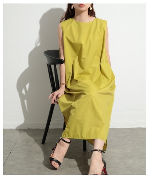 Sawa a la mode(サワアラモード)の「ゆったりノースリーブカットソーワンピース(ワンピース・レディース・レッド/イエロー/ブラック・FREE)」の12枚目の写真