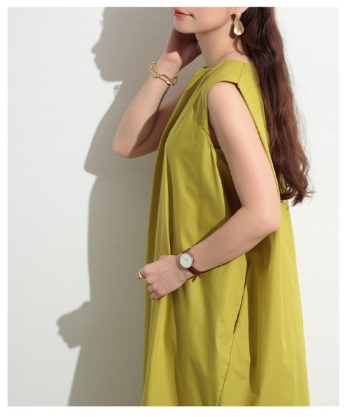 Sawa a la mode(サワアラモード)の「ゆったりノースリーブカットソーワンピース(ワンピース・レディース・レッド/イエロー/ブラック・FREE)」の8枚目の写真