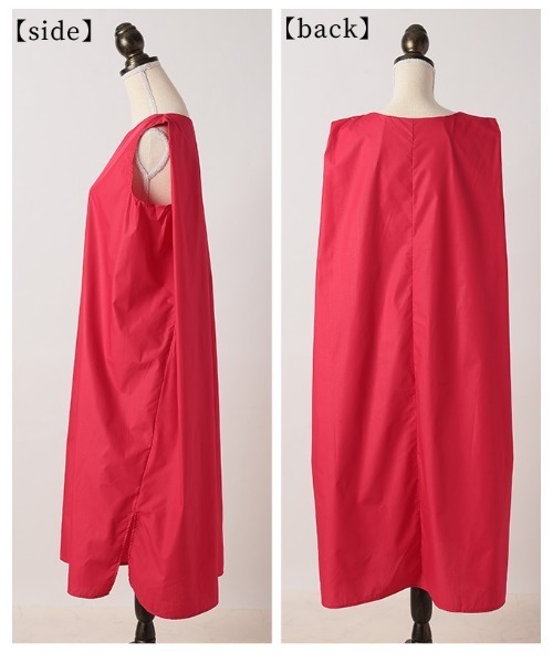 Sawa a la mode(サワアラモード)の「ゆったりノースリーブカットソーワンピース(ワンピース・レディース・レッド/イエロー/ブラック・FREE)」の5枚目の写真
