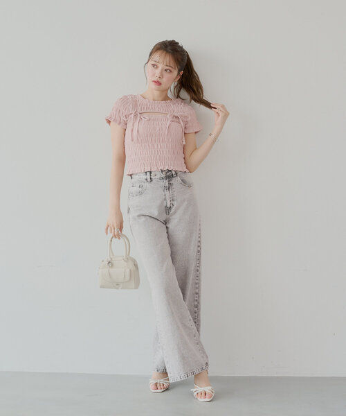 Chico（チコ）の「フラップミニボストンバッグ（ボストンバッグ・レディース・アイボリー/ブラック/ピンク/シルバー・FREE）」の9枚目の写真