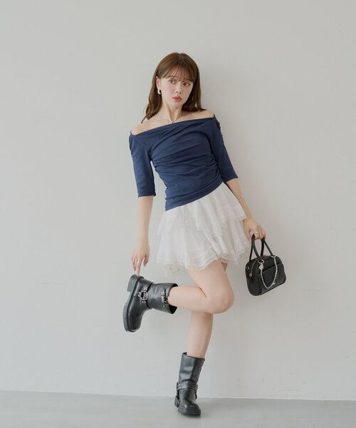 Chico（チコ）の「フラップミニボストンバッグ（ボストンバッグ・レディース・アイボリー/ブラック/ピンク/シルバー・FREE）」の7枚目の写真