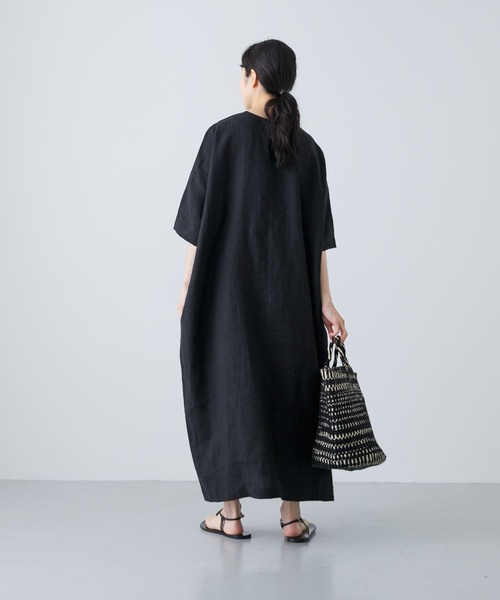 かぐれ（カグレ）の「『2サイズ展開』リネンクルーネックワイド