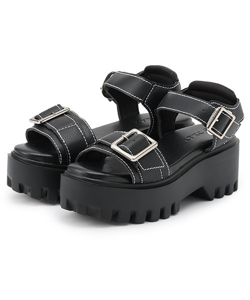 LOVETOXIC(ラブトキシック)の「【LTXC】バックル合皮サンダル(サンダル・キッズ・シルバー/ブラック・22-22.5/24-24.5cm/23-23.5cm)」の7枚目の写真