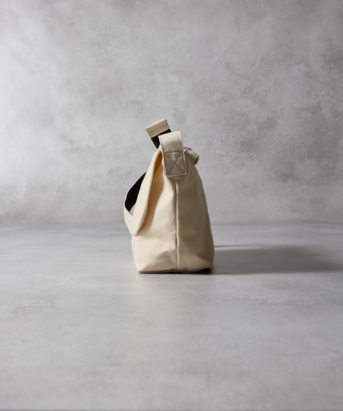 ショルダーくん CANVAS 2WAY HANDLE FLAP SHOULDER BAG / LARGE / コットン