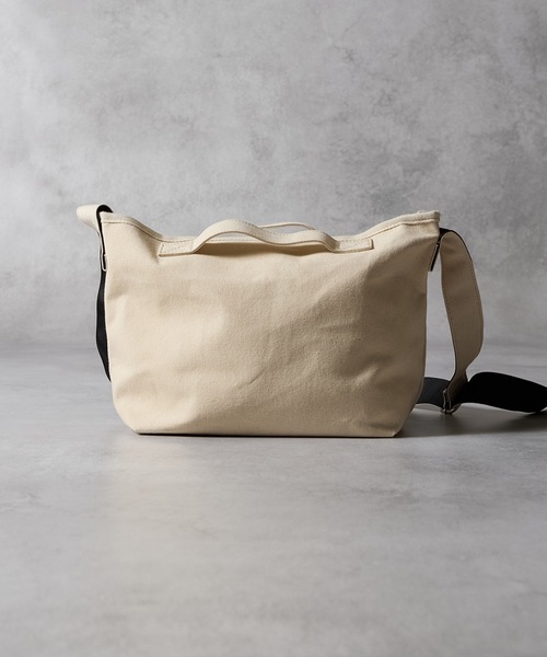 ショルダーくん CANVAS 2WAY HANDLE FLAP SHOULDER BAG / LARGE / コットン