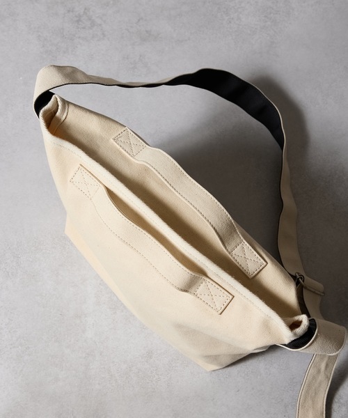 CANVAS 2WAY HANDLE FLAP SHOULDER BAG / SMALL / コットン