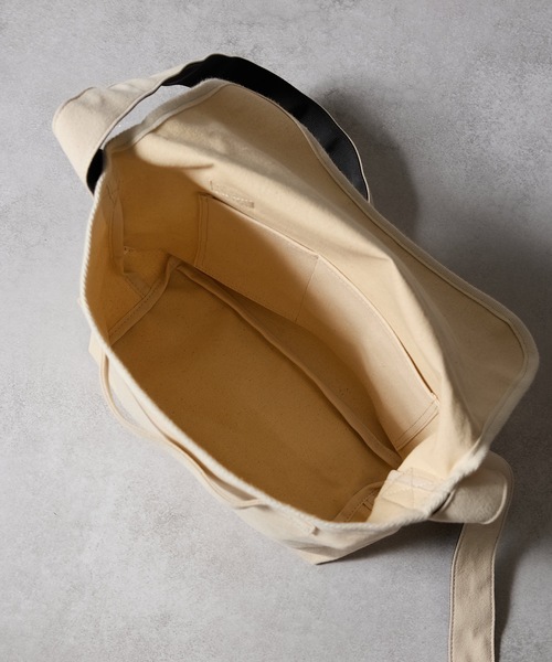 CANVAS 2WAY HANDLE FLAP SHOULDER BAG / SMALL / コットン キャンバス