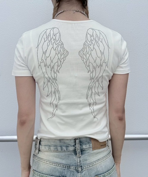 nmtc+】feather design tee（Tシャツ/カットソー）｜Never mind