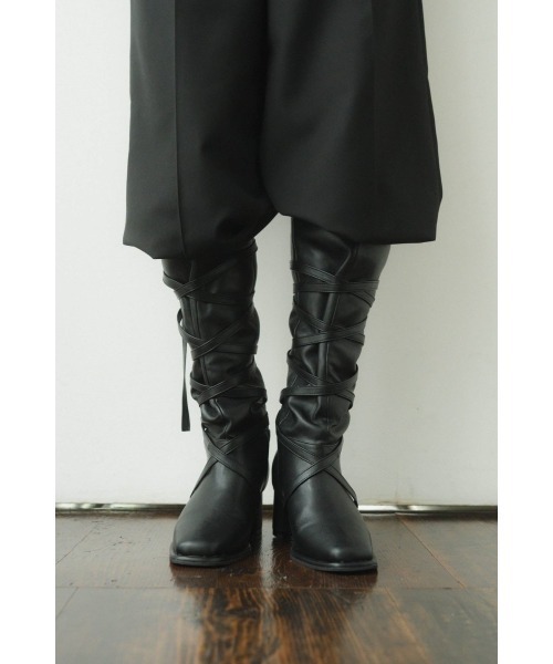 Knuth Marf(クヌースマーフ)の「loose long ribbon boots(ブーツ・レディース・バーガンディー/レッド/ブラック・24/23/25)」の5枚目の写真