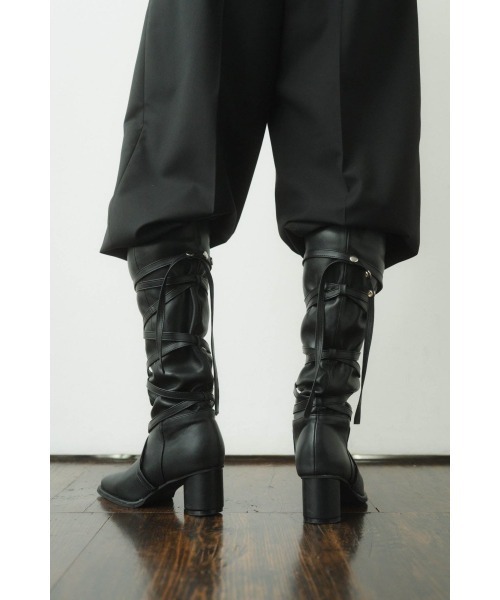Knuth Marf(クヌースマーフ)の「loose long ribbon boots(ブーツ・レディース・バーガンディー/レッド/ブラック・24/23/25)」の6枚目の写真