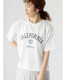 【接触冷感】カレッジ風ロゴTシャツ