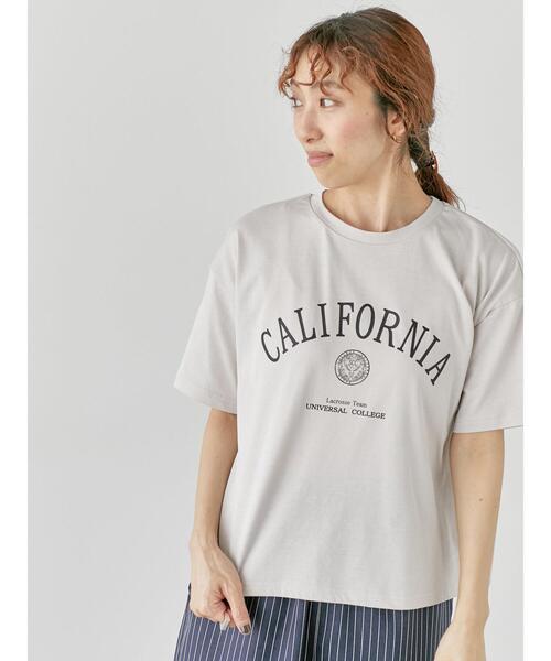 Lugnoncure(ルノンキュール)の「【接触冷感】カレッジ風ロゴTシャツ(Tシャツ/カットソー・レディース・オフホワイト/グレー/チャコールグレー・F)」の12枚目の写真