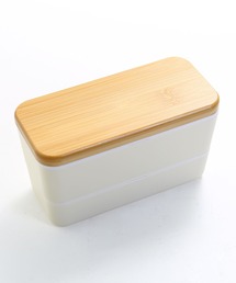 sankyo shokai（サンキョウショウカイ）の「くすみカラー 2段弁当箱 ランチボックス 竹蓋 長方形（お弁当箱）」
