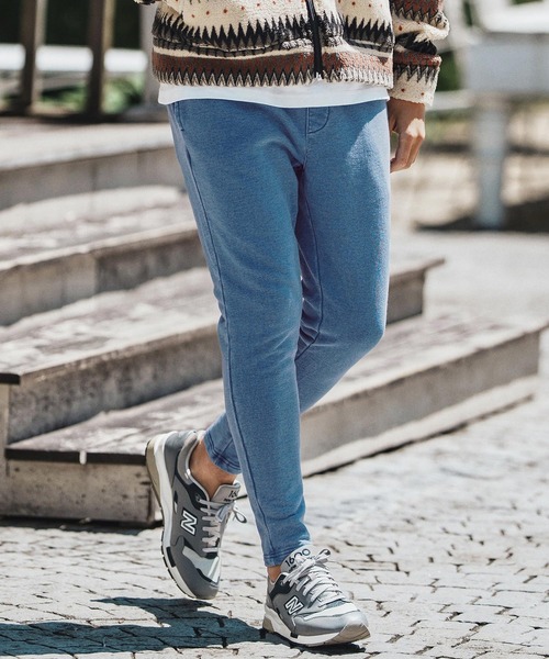 felkod(フィルコッド)の「mp13754- Knit Denim Spindle Pants スピンドルパンツ(その他パンツ・メンズ・ライトインディゴブルー/インディゴブルー・S/M/L)」の12枚目の写真