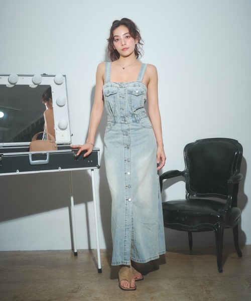 BLONDEY（ブロンディ）の「ブリーチデニムタイトワンピース（ワンピース・レディース・ブルー・MEDIUM/SMALL）」の5枚目の写真