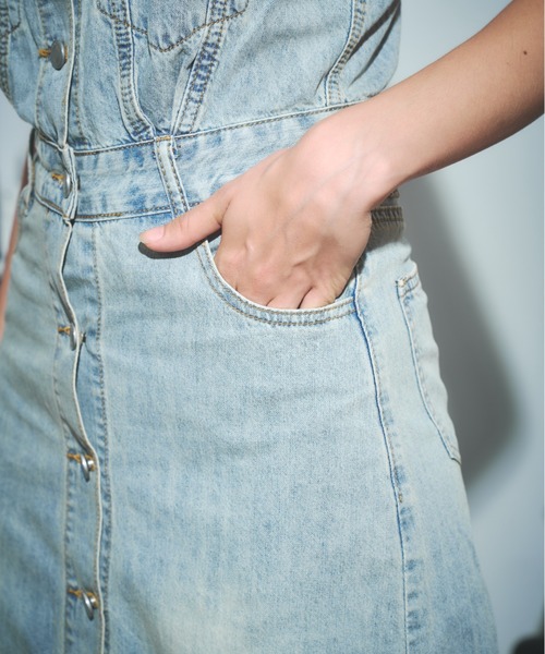 BLONDEY（ブロンディ）の「ブリーチデニムタイトワンピース（ワンピース・レディース・ブルー・MEDIUM/SMALL）」の18枚目の写真