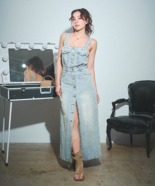 BLONDEY（ブロンディ）の「ブリーチデニムタイトワンピース（ワンピース・レディース・ブルー・MEDIUM/SMALL）」の8枚目の写真