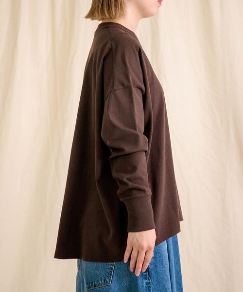 Brocante（ブロカント）の「[Brocante / ブロカント] ヴィンテージ天竺 ユニヴェルセルロンTシャツ（Tシャツ/カットソー・レディース・ブラウン・2）」の8枚目の写真
