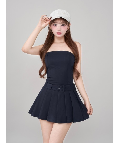 Darich レイヤードベアミニワンピース NVY ダーリッチ Darich レイヤードベアミニワンピース （ネイビー