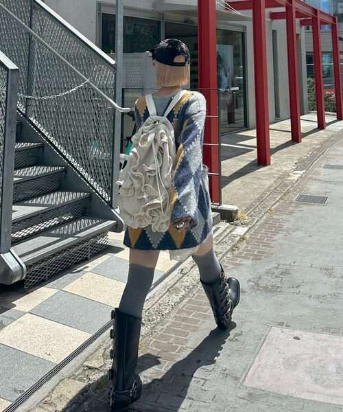 Alley Tokyo（アリートーキョー）の「【Alley Tokyo × Casselini】フリルナップサック（バックパック/リュック・レディース・キナリ・FREE）」の10枚目の写真