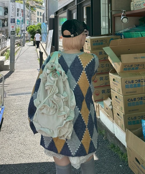 Alley Tokyo（アリートーキョー）の「【Alley Tokyo × Casselini】フリルナップサック（バックパック/リュック・レディース・キナリ・FREE）」の2枚目の写真