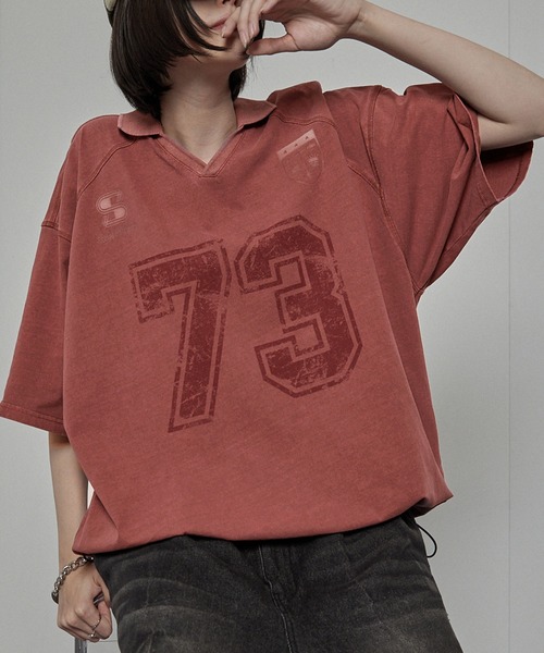 Alfred Alex(アルフレッドアレックス)の「【Alfred Alex】ヴィンテージ ピグメント加工 ナンバリングゲームTシャツ(Tシャツ/カットソー・メンズ・ネイビー/レッド/ブラック/グレー・M/L)」の4枚目の写真