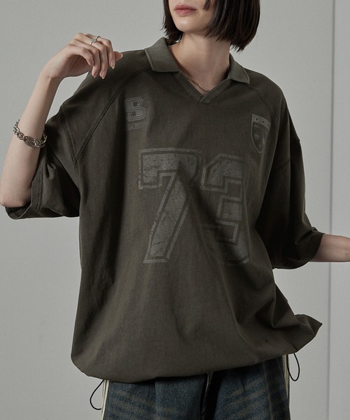 Alfred Alex(アルフレッドアレックス)の「【Alfred Alex】ヴィンテージ ピグメント加工 ナンバリングゲームTシャツ(Tシャツ/カットソー・メンズ・ネイビー/レッド/ブラック/グレー・M/L)」の10枚目の写真