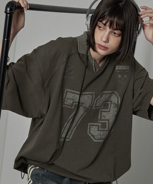 Alfred Alex(アルフレッドアレックス)の「【Alfred Alex】ヴィンテージ ピグメント加工 ナンバリングゲームTシャツ(Tシャツ/カットソー・メンズ・ネイビー/レッド/ブラック/グレー・M/L)」の11枚目の写真