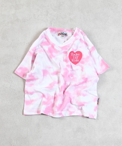 LSP WOW(エルエスピーワオ)の「【LSP WOW!】タイダイプリントTee(Tシャツ/カットソー・キッズ・ブルー/ピンク系その他/ピンク/ベージュ系その他/ベージュ/ブルー系その他・80/90/100/110/120/130)」の1枚目の写真