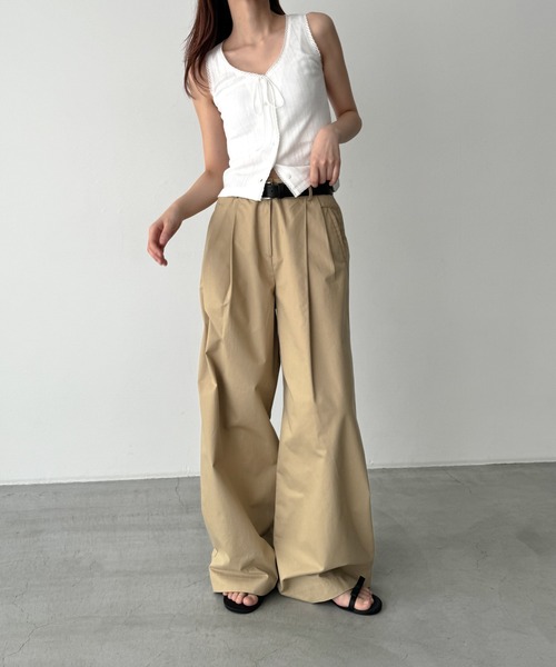 CANAL JEAN（キャナルジーン）の「El mar　ピコレースタンクトップ（タンクトップ・レディース・ホワイト/グレー/ブラック・ONE SIZE）」の10枚目の写真