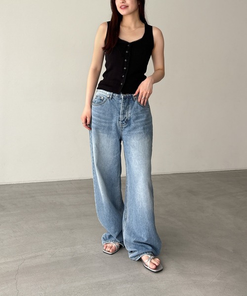 CANAL JEAN（キャナルジーン）の「El mar　ピコレースタンクトップ（タンクトップ・レディース・ホワイト/グレー/ブラック・ONE SIZE）」の7枚目の写真