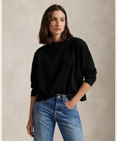 RalphLauren クロップドコットンジャージーロングスリーブTシャツ クロップド コットン ジャージー ロングスリーブ Tシャツ（Tシャツ