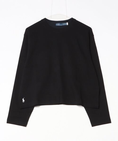 POLO RALPH LAUREN(ポロ ラルフ ローレン)の「クロップド コットン ジャージー ロングスリーブ Tシャツ(Tシャツ/カットソー・レディース・ブラック系1・S/XL/M/L)」の6枚目の写真