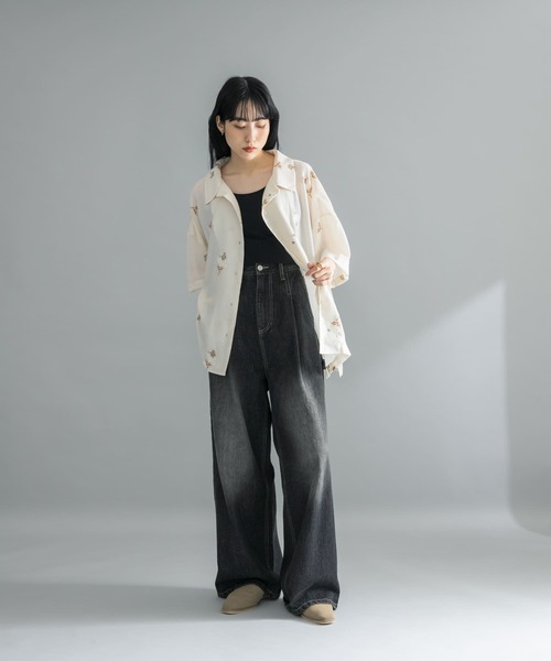 URBAN RESEARCH - KBF エンブロイダリーワイドシャツ　刺繍シャツ WEB限定』エンブロイダリーワイドシャツ | KBF | マルイウェブ