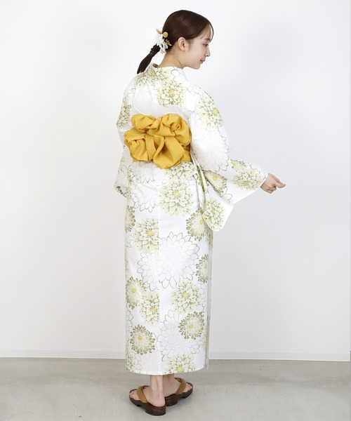 浴衣 兵児帯 2点セット 二部式浴衣 セール】簡単1人で着れる！綿セパレート浴衣2点セット（二部式