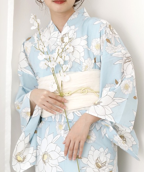 簡単1人で着れる！綿セパレート浴衣2点セット（二部式浴衣+