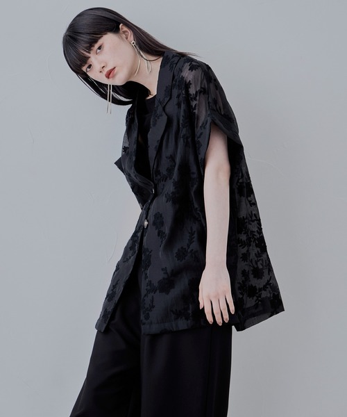 GIANFRANCO FERRE 刺繍ジャケット　テーラード　ブラウン　40 211-902509120035_1.jpg