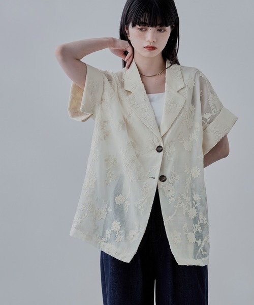 Ms.REIKO ホワイト刺繍テーラードジャケット 楽天市場】レディース アウター ジャケット テーラード テーラー