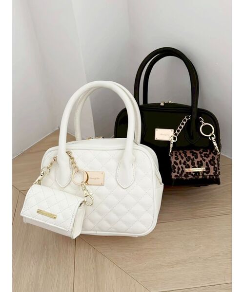 MERCURYDUO（マーキュリーデュオ）の「マイクロバッグ付きミニバッグ（ハンドバッグ・レディース・アイボリー/ブラック・FREE）」の14枚目の写真