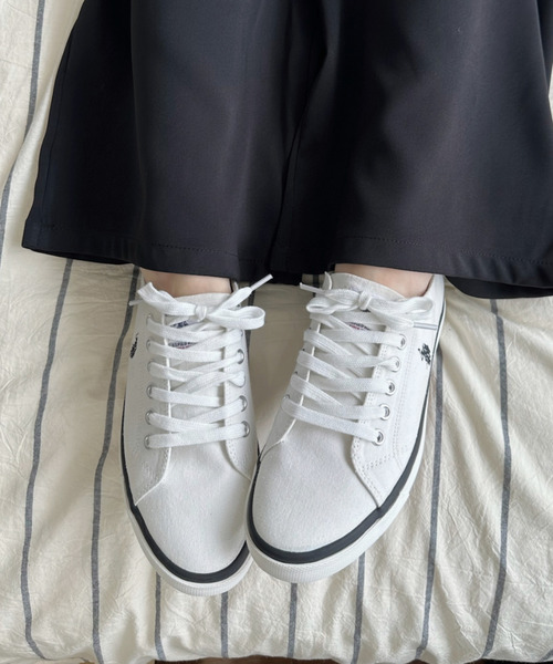 U.S. POLO ASSN.(ユーエスポロアッスン)の「U.S. POLO ASSN 加硫 ローカット キャンバススニーカー(スニーカー・レディース・ブラック/ホワイト・22.5cm/23cm/23.5cm/24cm/24.5cm/25cm)」の9枚目の写真