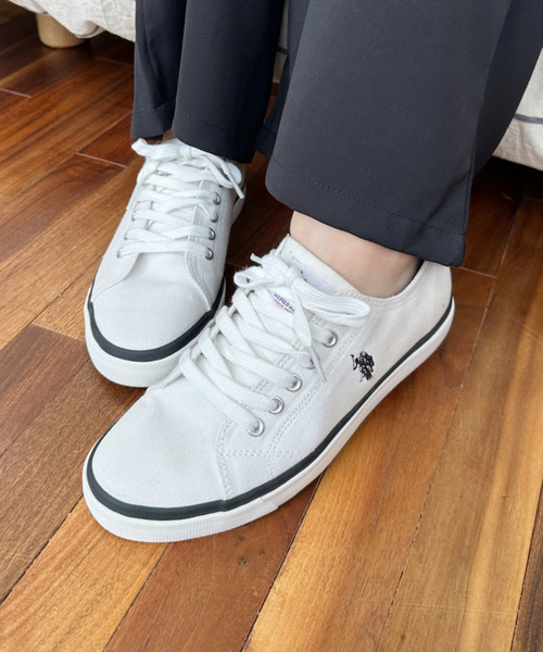 U.S. POLO ASSN.(ユーエスポロアッスン)の「U.S. POLO ASSN 加硫 ローカット キャンバススニーカー(スニーカー・レディース・ブラック/ホワイト・22.5cm/23cm/23.5cm/24cm/24.5cm/25cm)」の4枚目の写真