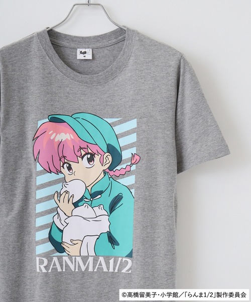 うる星やつら(ウルセイヤツラ)の「らんま1/2 半袖 Tシャツ(Tシャツ/カットソー・メンズ・杢グレー/ネイビー/ホワイト・LL/L)」の2枚目の写真