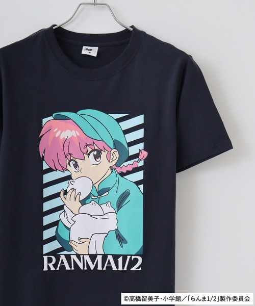 うる星やつら(ウルセイヤツラ)の「らんま1/2 半袖 Tシャツ(Tシャツ/カットソー・メンズ・杢グレー/ネイビー/ホワイト・LL/L)」の3枚目の写真