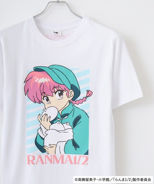 うる星やつら(ウルセイヤツラ)の「らんま1/2 半袖 Tシャツ(Tシャツ/カットソー・メンズ・杢グレー/ネイビー/ホワイト・LL/L)」の1枚目の写真
