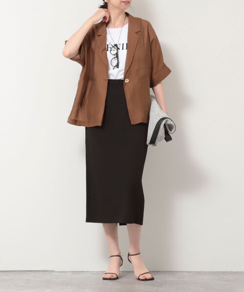 NOLLEY'S light 光沢エアリーテーラードジャケット　ピンクベージュ NOLLEY'S｜光沢エアリーテーラードジャケット | Rakuten Fashion