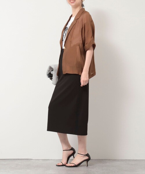 光沢エアリーテーラードジャケット　NOLLEY'S 　ノーリーズ 光沢エアリーテーラードジャケット（テーラードジャケット