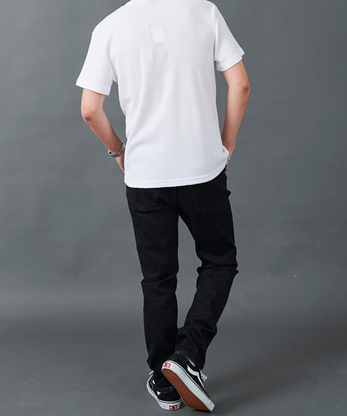 CavariA（キャバリア）の「テーパードスキニーデニムパンツ（デニムパンツ・メンズ・ブラック/ワンウォッシュ・マルチサイズ）」の8枚目の写真